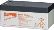 Cellpower CP3.2-12 12V-3,2Ah VdS L134 B67 H67mm, Faston 4,8mm