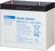 Cellpower CPC55-12 12V-55Ah L226 B135 H214mm, M6