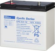 Cellpower CPC62-12 12V-62Ah L226 B135 H214mm, M6