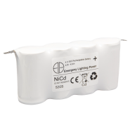 ELP NiCd pack 4 HT D 4,8V 4Ah E-light SBS FN 2x4,8