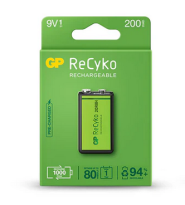 GP ReCyko+ NiMH 9V 200mAh carton Blister 1