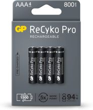 GP ReCyko+ NiMH 1,2V 800mAh AAA Blister 4