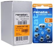 Renata gehoorbatterij zinklucht 1,45V ZA13 oranje Blister 6