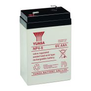 Yuasa NP4-6 6V 4Ah  L70 B47 H105,5mm, Faston 4,7mm