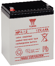Yuasa NP4-12 12V 4Ah  L90 B70 H106mm, Faston 4,7mm