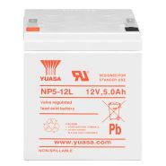 Yuasa NP5-12L 12V 5Ah  L90 B70 H106mm, Faston 6,35mm