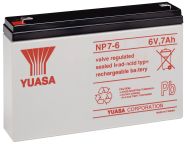 Yuasa NP7-6 6V 7Ah  L151 B34 H97,5mm, Faston 4,7mm
